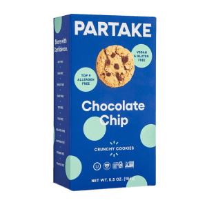 Partake Chocolate Chip Cookies package