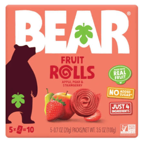 BEAR Strawberry Fruit Rolls package