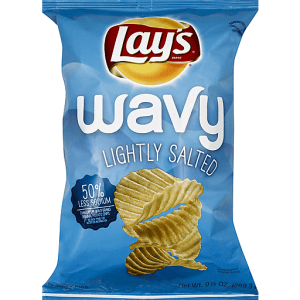 Lay's Wavy Lightly Salted Potato Chips package